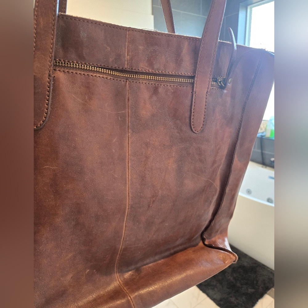 J. Crew large brown leather bag - Picture 11 of 14